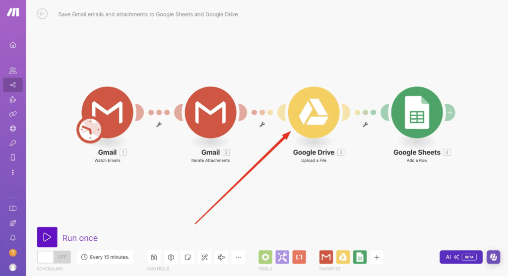 Automatisations Google Drive Make